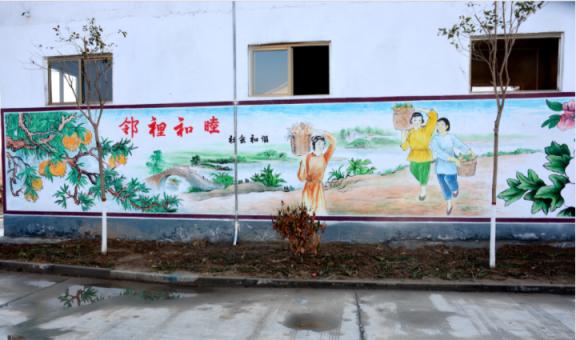 咸丰乡镇文化墙 乡风文明焕发新活力