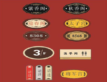 咸丰门牌设计制作三要素。